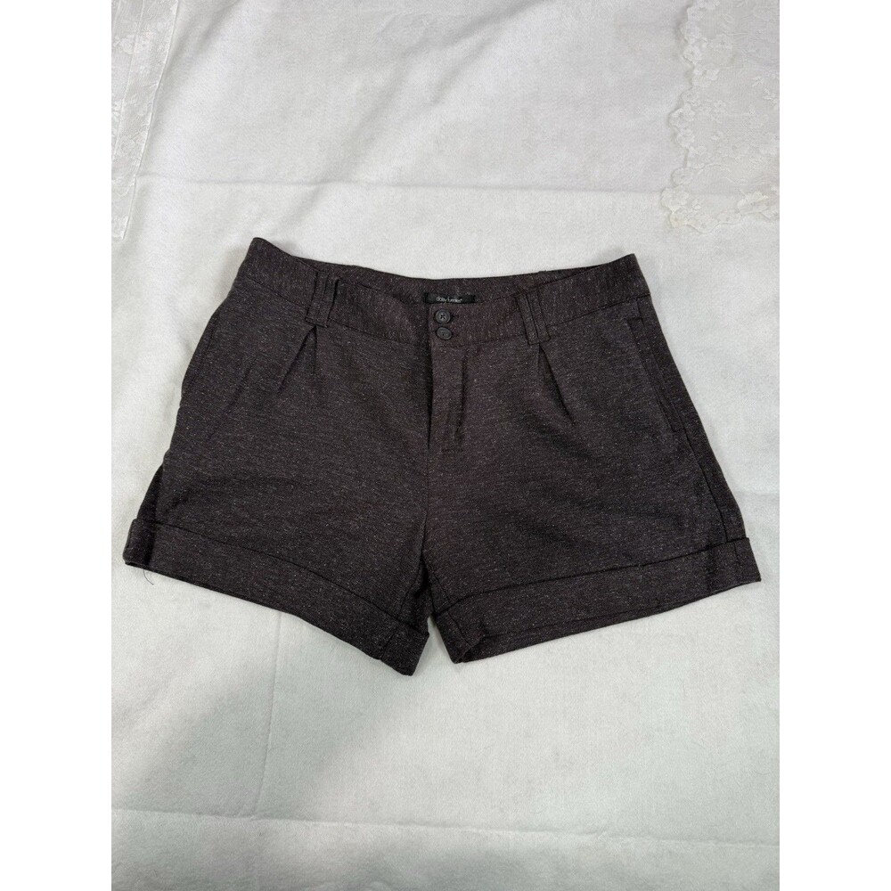 Womens Daisy Fuentes Brown Tweed Shorts 10